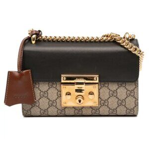 Authentic Gucci Small GG Supreme Padlock Bag